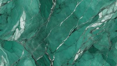 The primary subject of the image is a close-up of a marble wall with a green and white pattern. The setting is a room with a marble surface, and the visual style is a photo. The dominant colors are green and white, creating a calm and sophisticated atmosphere.