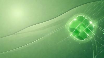 The primary subject of the image is a green ball, which is the main focus of the scene. The setting is a green background, which creates a vibrant and lively atmosphere. The visual style of the image is digital art, as it appears to be a computer-generated or digitally created illustration. The colors and mood of the image are predominantly green, giving it a fresh and lively feel.