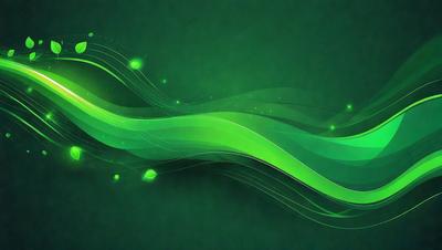 The primary subject of the image is a green and white swirl pattern. The setting is a green background, which creates a vibrant and lively atmosphere. The visual style is a combination of digital art and illustration, giving the image a unique and creative appearance. The dominant colors are green and white, which evoke a sense of freshness and energy.