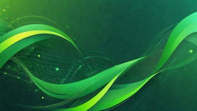 The primary subject of the image is a green, swirling, and flowing pattern. The setting is a dark background, which contrasts with the vibrant green color of the pattern. The visual style appears to be a digital art or illustration, as the pattern is intricate and detailed. The colors and mood of the image are predominantly green, creating a sense of calmness and tranquility.