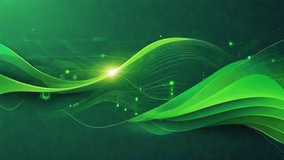 The primary subject of the image is a green and yellow light, which appears to be a neon light or a light source. The setting is a dark background, which contrasts with the bright light. The visual style is digital art, as the light is depicted in a stylized manner. The colors and mood of the image are vibrant and energetic, with the green and yellow light creating a lively atmosphere.