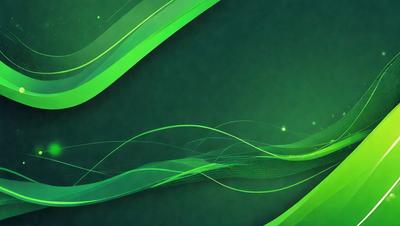 The primary subject of the image is a green background with a pattern of green and white swirls. The setting is a dark background, which contrasts with the bright green swirls. The visual style is a digital art or illustration, as the swirls are created with a computer or digital tool. The colors and mood of the image are predominantly green, with a sense of movement and energy conveyed by the swirls.