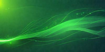The primary subject of the image is a green and white swirl pattern. The setting is a dark background, which contrasts with the swirl pattern. The visual style is a digital art or illustration, creating a dynamic and vibrant atmosphere. The dominant colors are green and white, with the green swirl pattern being the main focus of the image.