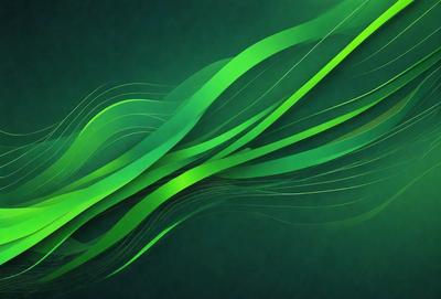 The primary subject of the image is a green, flowing, and swirling pattern. The setting is a dark background, which contrasts with the vibrant green color of the pattern. The visual style appears to be a digital art or illustration, as the pattern is intricate and detailed. The colors and mood of the image are predominantly green, creating a sense of freshness and natural beauty.