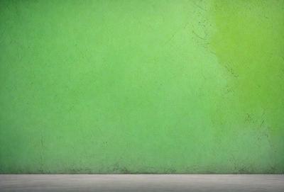 The primary subject of the image is a green wall with a mottled texture. The setting is a room with a green wall, and the visual style is a photo. The dominant colors are green, and the overall atmosphere is calm and serene.