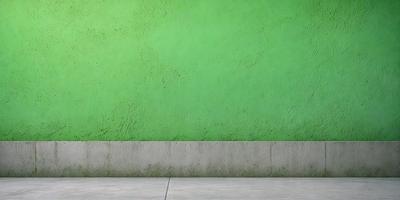 The primary subject of the image is a green wall. The setting is a concrete wall, and the visual style is a photo. The dominant colors are green and white, creating a calm and serene atmosphere.
