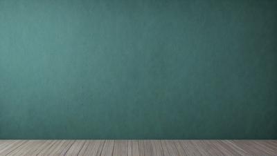 The primary subject of the image is a green wall with a wooden floor. The setting is a room with a green wall, and the visual style is a photo. The dominant colors are green and brown, creating a calm and natural atmosphere.