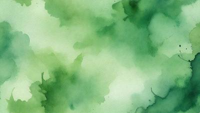 The primary subject of the image is a green, watercolor-style painting of a leafy plant. The setting is a leafy green background, which adds to the overall atmosphere of the painting. The visual style is a watercolor painting, which gives the image a unique and artistic appearance. The colors and mood of the painting are predominantly green, creating a serene and natural ambiance.