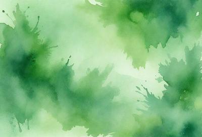 The primary subject of the image is a green, leafy plant. The setting is a green background, which creates a natural and vibrant atmosphere. The visual style is a painting, with the artist using a brush to create the leafy plant and the green background. The colors and mood of the image are predominantly green, giving it a fresh and lively appearance.