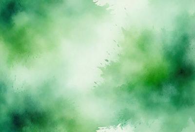 The primary subject of the image is a green tree with leaves. The setting is a forest, and the visual style is a painting or drawing. The colors and mood are predominantly green, creating a serene and natural atmosphere.