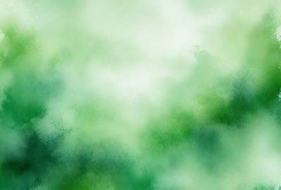The primary subject of the image is a green, blurry background with a few trees visible. The setting appears to be a forest or a natural environment. The visual style of the image is a combination of a photo and digital art, creating a unique and artistic representation of the scene. The colors in the image are predominantly green, giving it a serene and calming atmosphere.