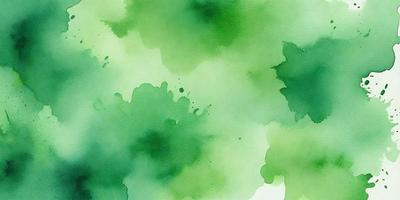 The primary subject of the image is a green leafy plant with a watercolor-like appearance. The setting is a green background, which complements the plant's vibrant color. The visual style is a watercolor painting, giving the image a unique and artistic touch. The colors and mood are predominantly green, creating a serene and natural atmosphere.