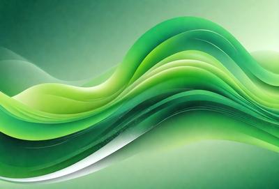 The primary subject of the image is a green wave or a green water-like pattern. The setting is a green background, which creates a vibrant and lively atmosphere. The visual style is a combination of digital art and illustration, giving the image a unique and creative appearance. The dominant colors are green, which creates a sense of freshness and natural beauty.