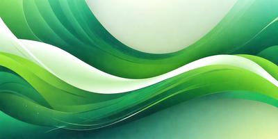 The primary subject of the image is a green and white swirl pattern. The setting is a white background, and the visual style appears to be a digital art or illustration. The dominant colors are green and white, creating a calm and soothing atmosphere.