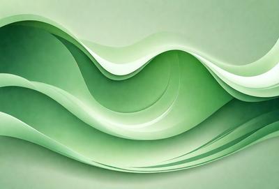 The primary subject of the image is a green wave or a green water-like surface. The setting is a green background, which creates a visually appealing contrast with the green wave. The visual style of the image is a digital art or illustration, as it appears to be a computer-generated or digitally created design. The dominant colors in the image are green, which creates a calming and soothing atmosphere.