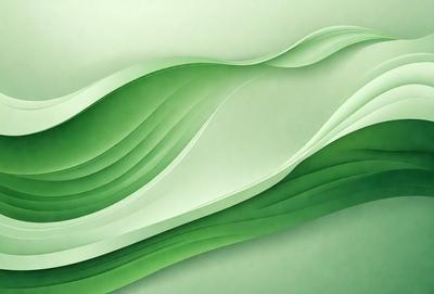 The primary subject of the image is a green wave or a green water-like surface. The setting is a green background, which creates a vibrant and lively atmosphere. The visual style is a digital art or illustration, as the wave appears to be a digital creation. The colors and mood are predominantly green, giving the image a fresh and natural feel.