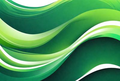 The primary subject of the image is a large, colorful wave. The wave is depicted in a digital art style, with a vibrant green color and a patterned texture. The setting is a white background, which contrasts with the wave's vivid colors. The overall atmosphere of the image is lively and dynamic, capturing the essence of the ocean's power and beauty.