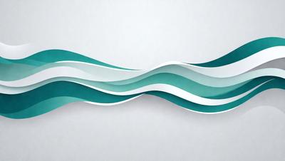 The primary subject of the image is a blue and white wave design. The setting is a white background, and the visual style is a digital art or illustration. The dominant colors are blue and white, creating a calm and soothing atmosphere.