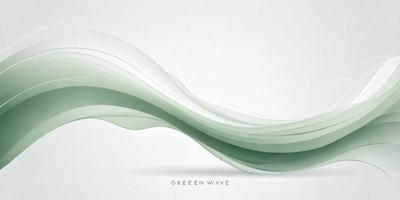 Green Wave: A white background with a green wave-like design.