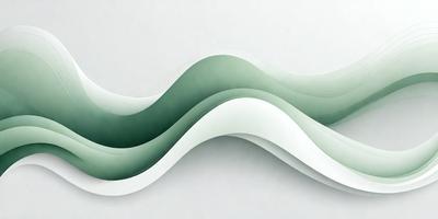 The primary subject of the image is a large, curved, and colorful wave. The wave is depicted in a digital art style, with a white background and a green and white color scheme. The wave appears to be a part of a larger design or pattern, possibly resembling a waterfall or a flowing river. The overall atmosphere of the image is dynamic and visually appealing.