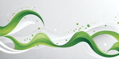 The primary subject of the image is a green and white wave, which is the main focus of the scene. The wave is depicted in a digital art style, giving it a modern and vibrant appearance. The setting is a white background, which provides a clean and minimalist look to the image. The colors and mood of the image are predominantly green and white, creating a sense of calmness and tranquility.