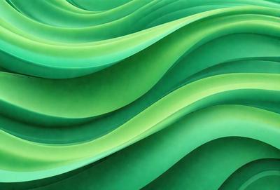 The primary subject of the image is a large, green, wavy surface that resembles a wave or a water surface. The setting is a green background, which adds to the overall atmosphere of the image. The visual style is a combination of a photo and digital art, creating a unique and eye-catching representation of the green wave. The colors and mood of the image are predominantly green, giving it a calm and soothing appearance.