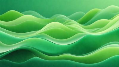 The primary subject of the image is a green, wavy surface that resembles a mountain range. The setting is a green background, which adds to the overall atmosphere of the image. The visual style is a combination of photo and digital art, creating a unique and eye-catching representation of the mountain range. The colors and mood of the image are predominantly green, giving it a serene and natural feel.