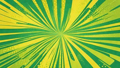 The primary subject of the image is a brightly colored, abstract design featuring a mix of yellow, green, and white colors. The setting is a green and yellow background, which adds to the vibrant atmosphere of the design. The visual style is a combination of digital art and illustration, creating a unique and eye-catching pattern. The colors and mood of the image are lively and energetic, making it an appealing and engaging piece of art.