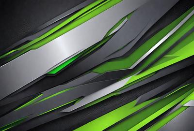 The primary subject of the image is a green and silver patterned surface. The setting is a close-up of the pattern, showcasing the intricate design. The visual style is a combination of digital art and illustration, creating a unique and eye-catching design. The colors and mood of the image are predominantly green and silver, giving it a modern and sophisticated appearance.