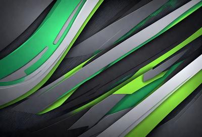 The primary subject of the image is a green and black patterned background. The setting is a dark background, which contrasts with the green and black pattern. The visual style is a combination of digital art and illustration, creating a unique and eye-catching design. The colors and mood of the image are predominantly dark and moody, with the green and black pattern adding a touch of vibrancy to the overall atmosphere.