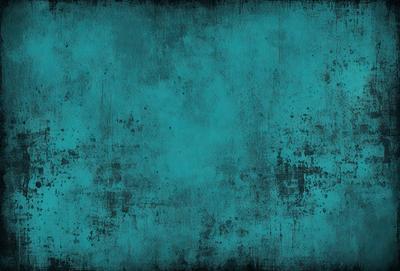 The primary subject of the image is a blue wall with a textured, graffiti-like appearance. The setting is a room with a blue background, and the visual style is a combination of a photo and digital art. The dominant colors are blue and gray, creating a calm and soothing atmosphere.