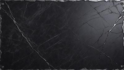 The primary subject of the image is a black marble countertop. The setting is a kitchen, with the countertop being the main focus of the scene. The visual style is a close-up of the marble countertop, showcasing its texture and appearance. The colors and mood of the image are predominantly dark, with the black marble countertop being the main source of contrast and visual interest.