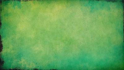 The primary subject of the image is a green background. The setting is a large, empty space with no visible objects or people. The visual style is a painting or drawing, as the background appears to be a canvas or paper with a brush stroke texture. The colors and mood are predominantly green, creating a calm and serene atmosphere.