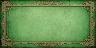 The primary subject of the image is a green background with a gold frame. The setting is a green background with a gold frame. The visual style is a digital art or illustration. The colors and mood are predominantly green and gold, giving the image a warm and inviting atmosphere.