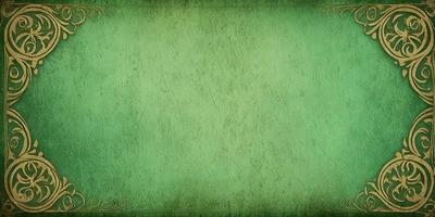 The primary subject of the image is a green background with a patterned texture. The setting is a green wall, and the visual style is a patterned texture. The colors and mood of the image are predominantly green, creating a calm and serene atmosphere.