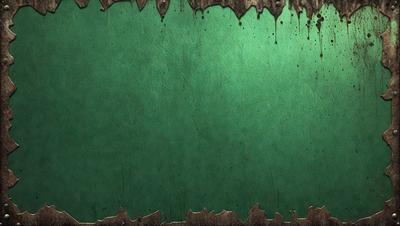 The primary subject of the image is a green background with a few white spots. The setting is a green surface, possibly a wall or a piece of fabric. The visual style is a close-up of the green background, which gives it a textured and slightly worn appearance. The colors and mood of the image are predominantly green, with a few white spots adding contrast and interest to the scene.