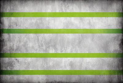 The primary subject of the image is a green and white striped wall. The setting is a concrete wall, and the visual style is a photo. The dominant colors are green and white, creating a clean and modern atmosphere.