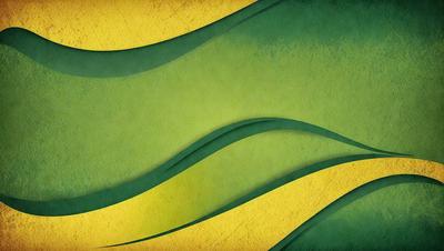 The primary subject of the image is a green and yellow swirl pattern. The setting is a wall, and the visual style appears to be a digital art or illustration. The dominant colors are green and yellow, creating a lively and vibrant atmosphere.