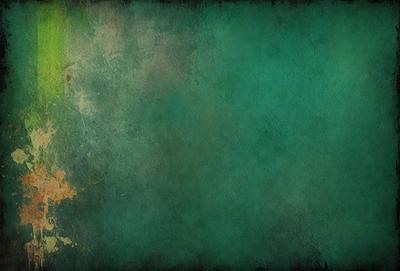 The primary subject of the image is a green wall with a mottled texture. The setting is a room with a green wall, and the visual style is a painting or drawing. The colors and mood of the image are predominantly green, creating a calm and serene atmosphere.