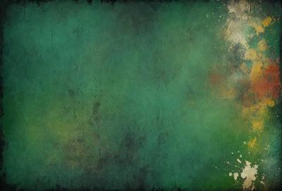 The primary subject of the image is a green background with a mottled texture. The setting is a wall, and the visual style is a painting or drawing. The colors and mood of the image are predominantly green, creating a calm and serene atmosphere.