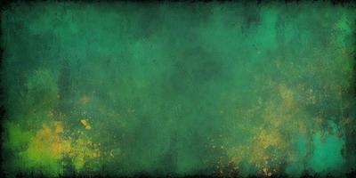 The primary subject of the image is a green background with yellow and orange splatters. The setting appears to be a painting or a digital artwork, as the colors and mood suggest a creative and artistic atmosphere. The visual style is a mix of digital art and painting, with the yellow and orange splatters adding a unique touch to the green background.