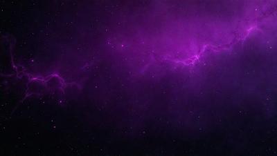 The primary subject of the image is a purple nebula, which is a cloud of gas and dust in space. The setting is a dark, star-filled sky, with the purple nebula as the main focus. The visual style is a combination of a photo and digital art, creating a unique and captivating image. The dominant colors are purple and black, giving the scene a dramatic and mysterious atmosphere.