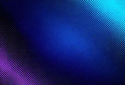 The primary subject of the image is a blue background with a pattern of dots. The setting is a dark room, and the visual style appears to be a digital art or illustration. The dominant colors are blue and purple, creating a calm and serene atmosphere.