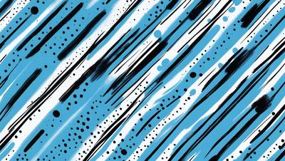 The primary subject of the image is a blue and white striped pattern. The setting is a blue background, and the visual style appears to be a combination of digital art and illustration. The dominant colors are blue and white, creating a calm and soothing atmosphere.