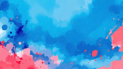 The primary subject of the image is a blue and white cloudy sky. The setting is a cloudy blue sky, and the visual style is a digital art or illustration. The colors and mood of the image are predominantly blue and white, creating a calm and serene atmosphere.
