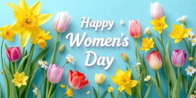 The image features a beautiful bouquet of flowers, predominantly yellow and pink, arranged in a vase. The flowers are placed on a blue background, creating a visually appealing contrast. The primary subject of the image is the vibrant and colorful flowers, which are the main focus of the scene. The visual style of the image is a combination of photo and digital art, resulting in a realistic yet artistic representation of the flowers. The colors and mood of the image are cheerful and uplifting,