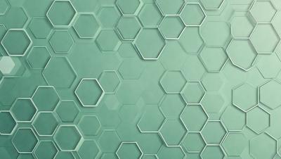 The primary subject of the image is a green wall with a pattern of hexagons. The setting is a room with a green wall, and the visual style is a close-up of the wall. The colors and mood of the image are predominantly green, creating a calm and soothing atmosphere.