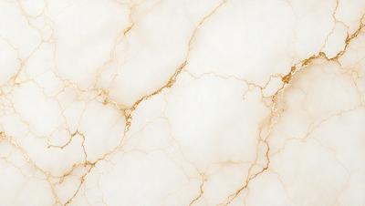 The primary subject of the image is a marble wall with a gold-like texture. The setting is a white marble wall, and the visual style is a close-up of the wall. The colors and mood of the image are predominantly white and gold, creating a luxurious and elegant atmosphere.
