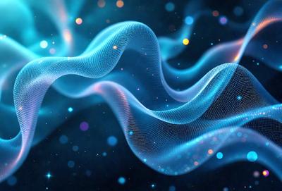 The primary subject of the image is a blue, swirling, and flowing pattern, which appears to be a digital art or illustration. The setting is a dark background, which contrasts with the bright blue swirls. The visual style is a combination of digital art and illustration, creating a unique and captivating image. The colors and mood of the image are predominantly blue, giving it a calm and serene atmosphere.