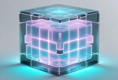 The primary subject of the image is a three-dimensional, colorful cube. The cube is made up of multiple smaller cubes, creating a visually striking pattern. The setting is a white background, which provides a clean and minimalist look to the image. The visual style is a combination of digital art and illustration, as the cube appears to be a digital creation with a hand-drawn, artistic touch. The colors and mood of the image are vibrant and energetic, with the bright colors of the cube
